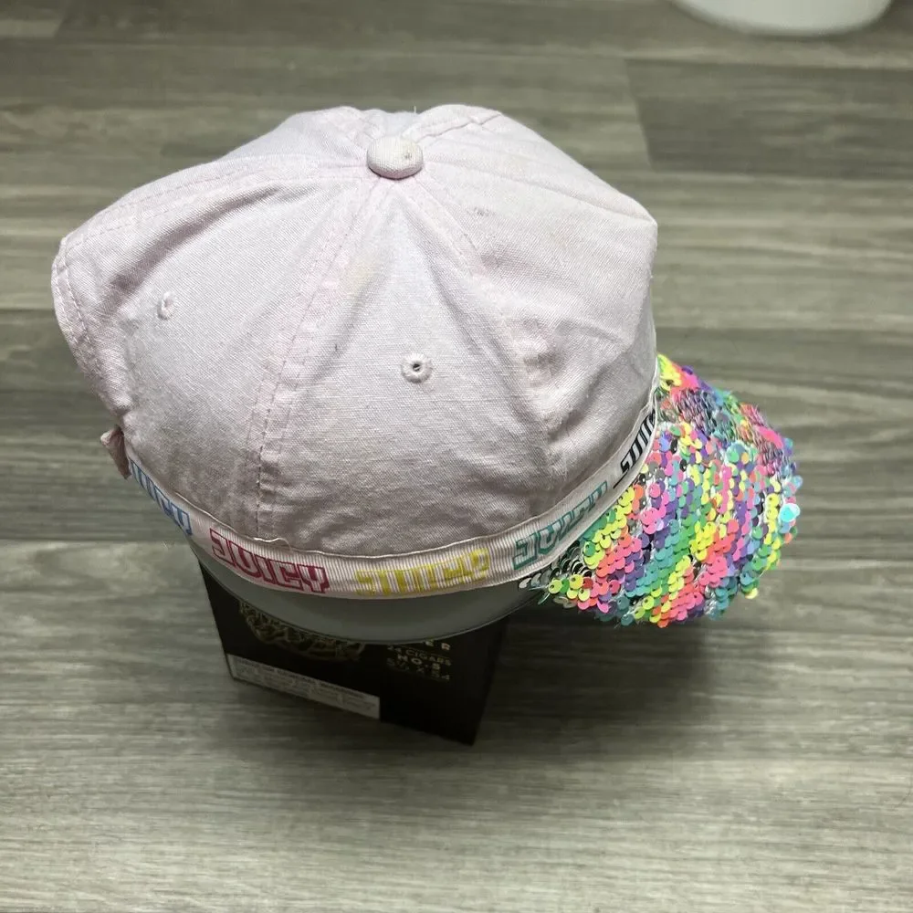 Juicy Couture Hat Cadet Beret Army Hat Youth‎ Kid Pink Rhinestone Bedazzle Shiny